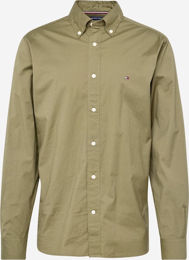 TOMMY HILFIGER Button Up Shirt 'FLEX' in Khaki / Red / White, Item view