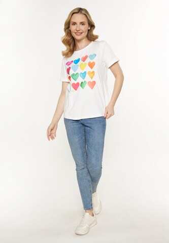 usha BLUE LABEL Särk 'Fashion Look', värv valge