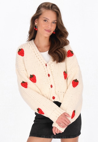 Cardigan 'Young Fashion' MYMO en blanc : devant