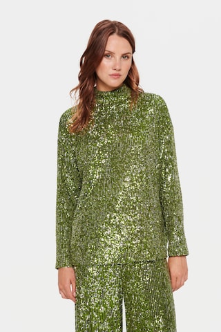 SAINT TROPEZ Shirt 'Reyana' in Groen: voorkant