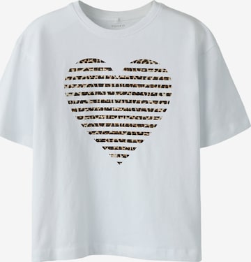 NAME IT T-shirt i vit: framsida
