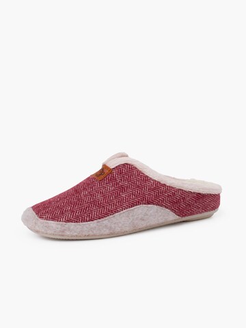 Pisamonas - Zapatillas de casa en rojo: frente