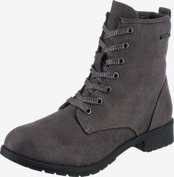 ambellis Lace-Up Ankle Boots in Grey