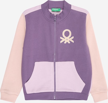 Giacca di felpa di UNITED COLORS OF BENETTON in lilla: frontale