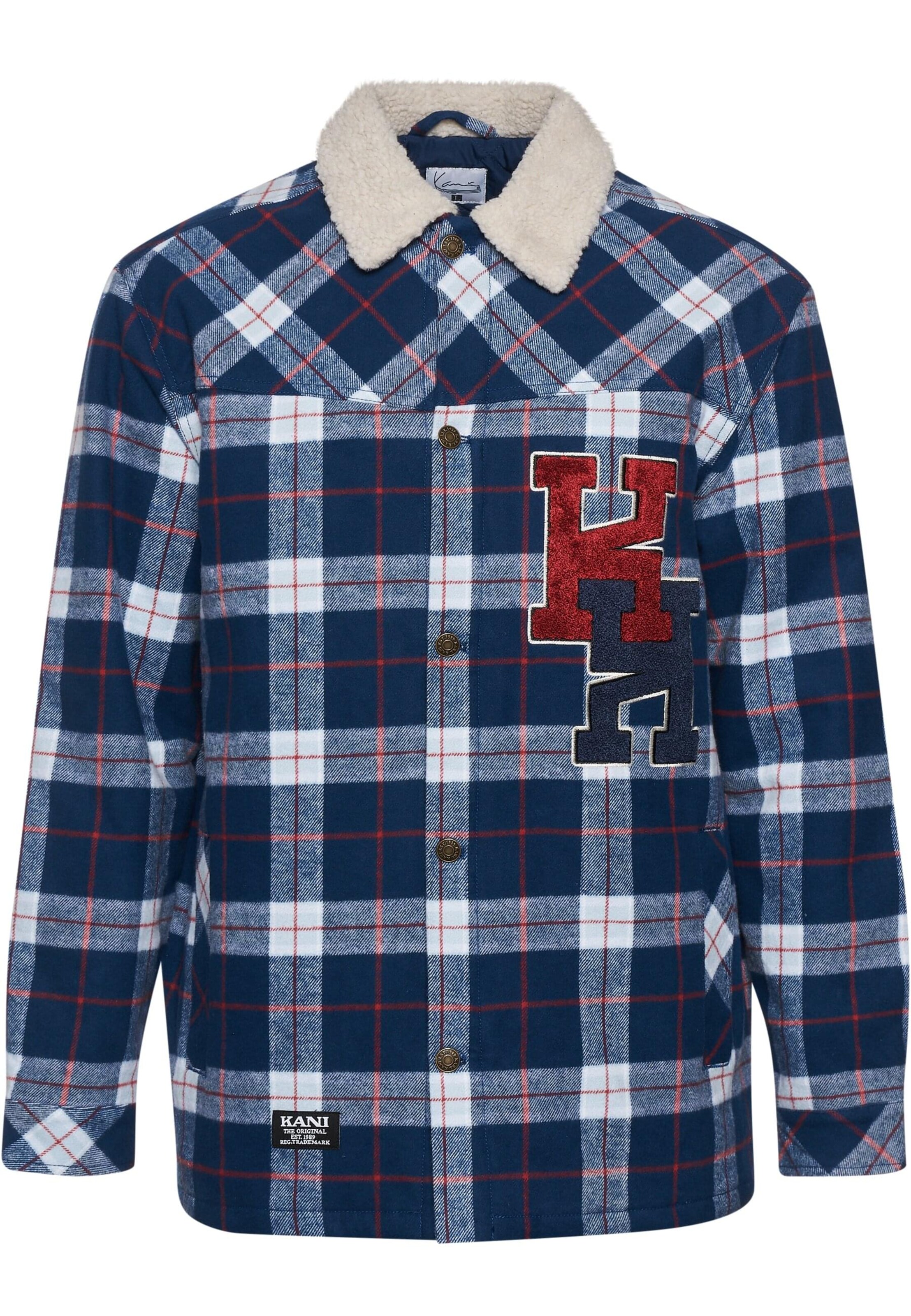 Veste mi-saison Karl Kani en bleu : devant