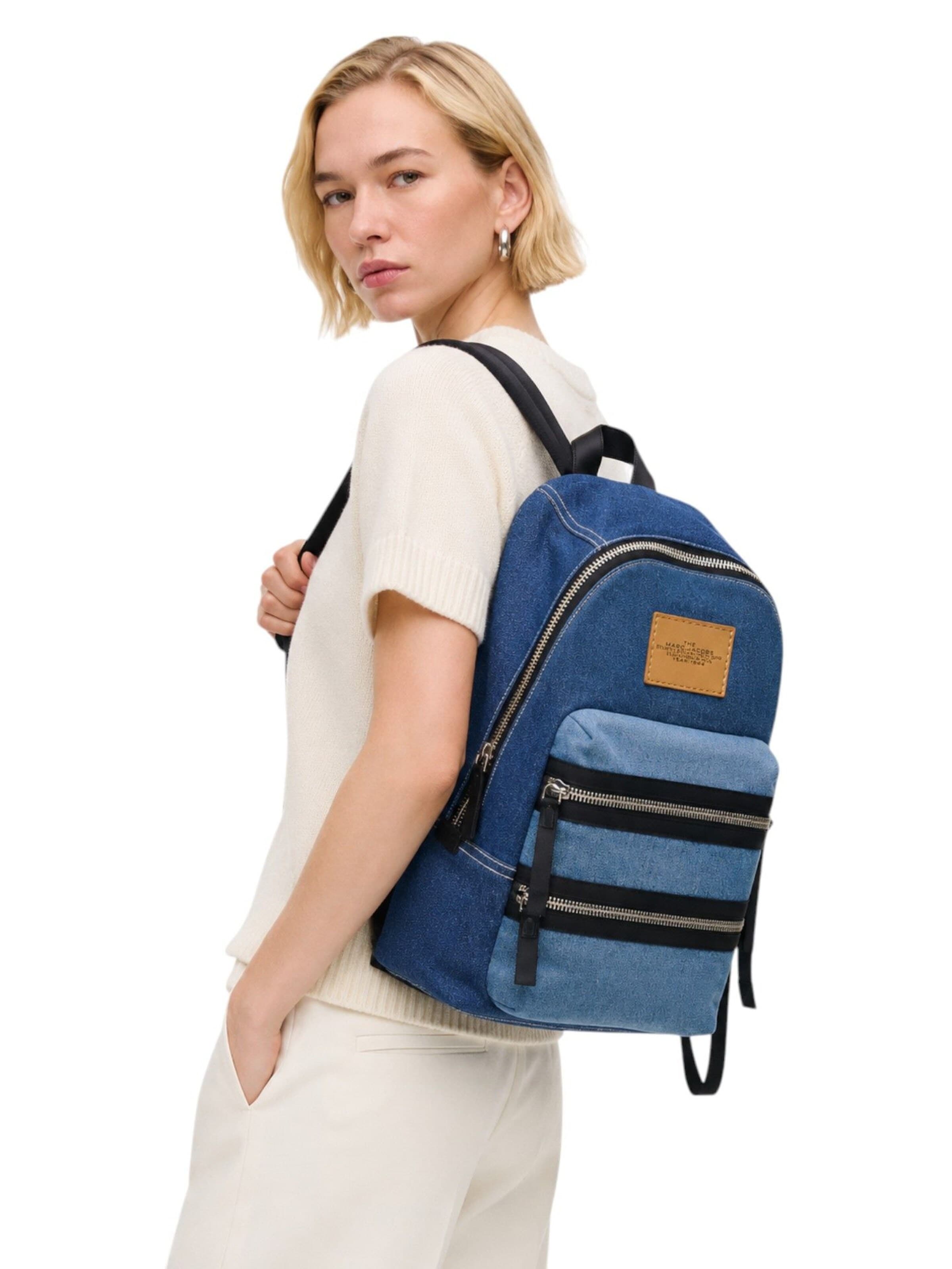 Marc Jacobs - Mochila 'Large Backpack' en azul: frente