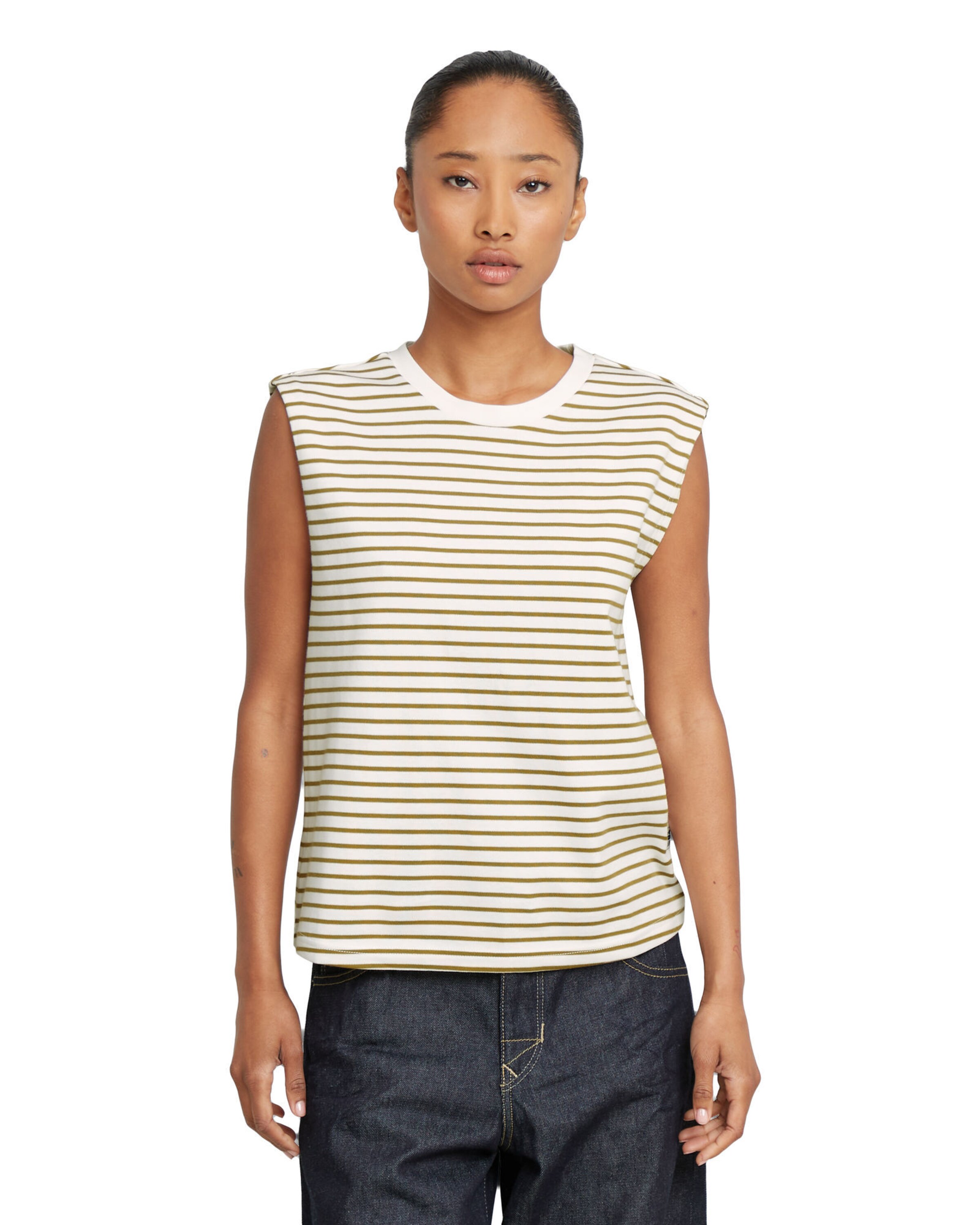 G-STAR Top 'Boxy' in White: front