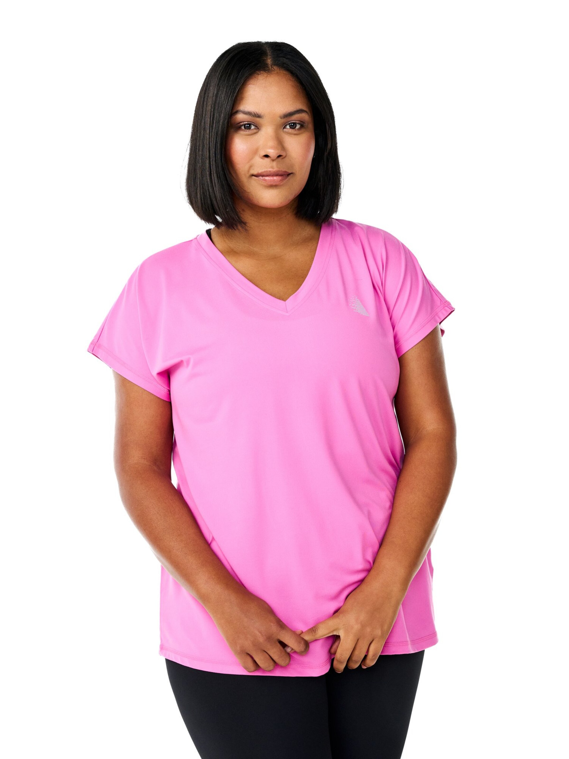 Active by Zizzi T-Shirt 'Abasic' in Pink