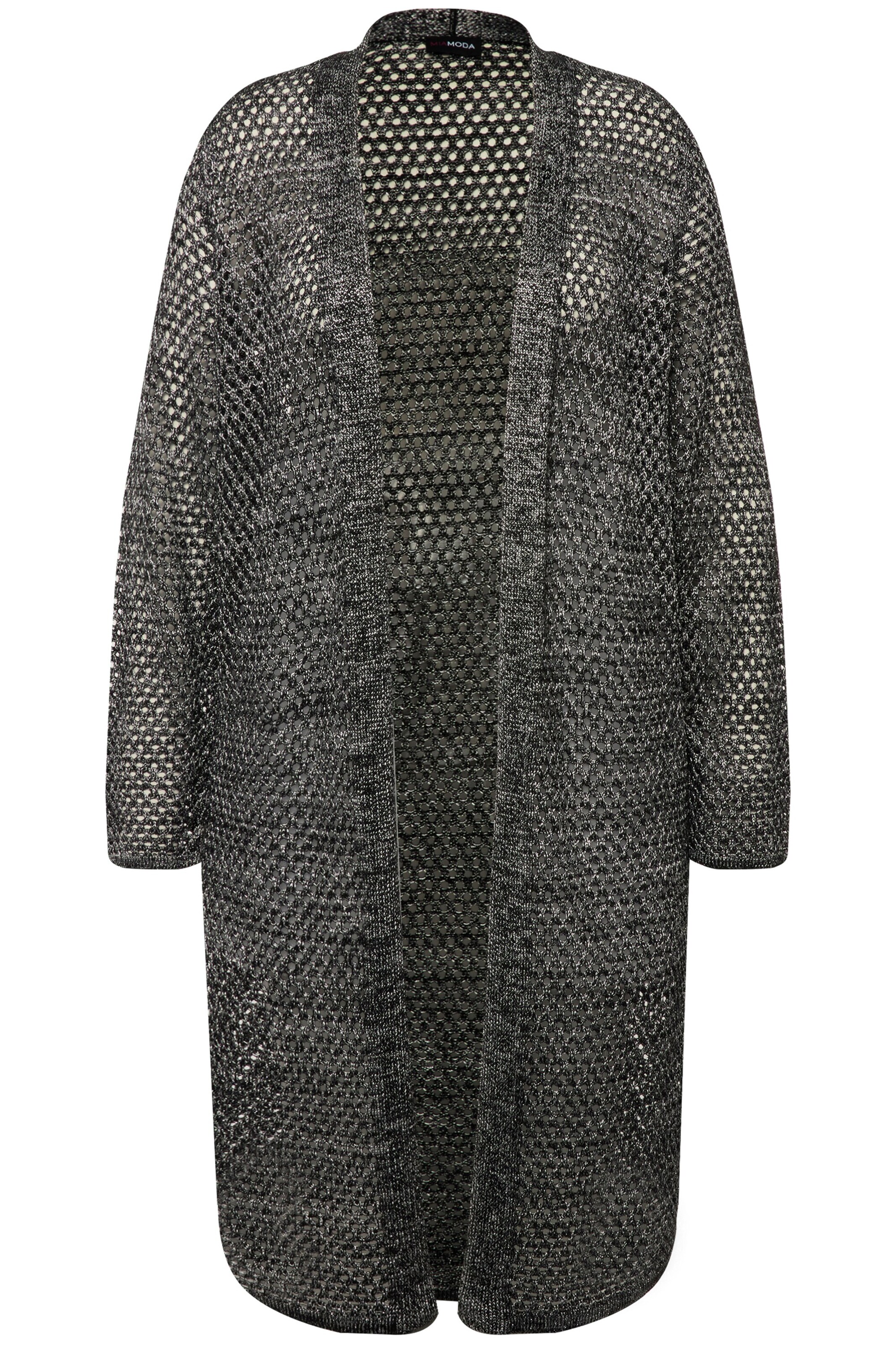 MIAMODA Strickjacke in Grau: Vorderseite
