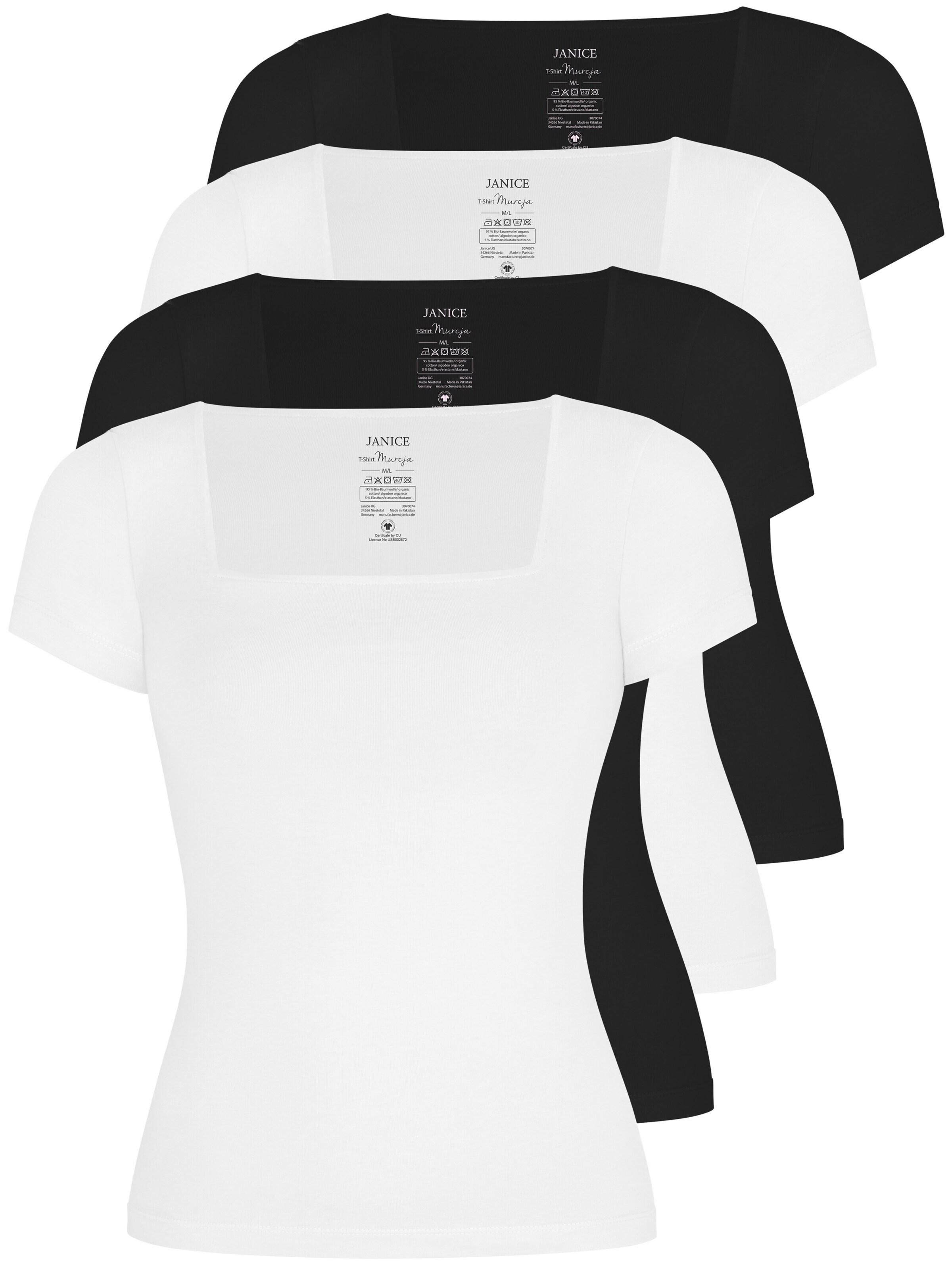 Janice Shirt in Zwart: voorkant