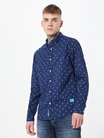 SCOTCH & SODA Regular fit Overhemd in Blauw: voorkant