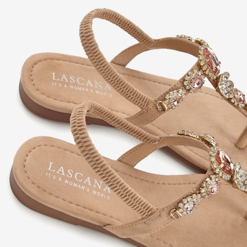 LASCANA T-Bar Sandals in Beige