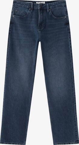 Regular Jeans de la Pull&Bear pe albastru: față