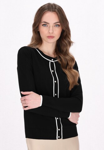 DreiMaster Klassik Strickjacke 'Classic Look' in Schwarz: Vorderseite