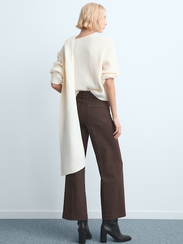 MANGO Широки крачоли Дънки 'JESSIE' в кафяво