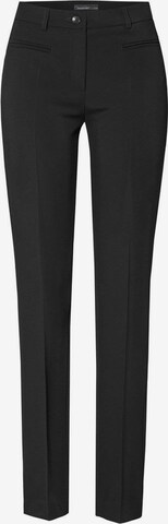 TONI Regular Pleated Pants in Black: front