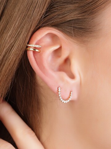 Boucles d'oreilles Lucardi en or : devant