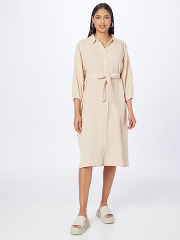 Robe-chemise Moves en beige : devant