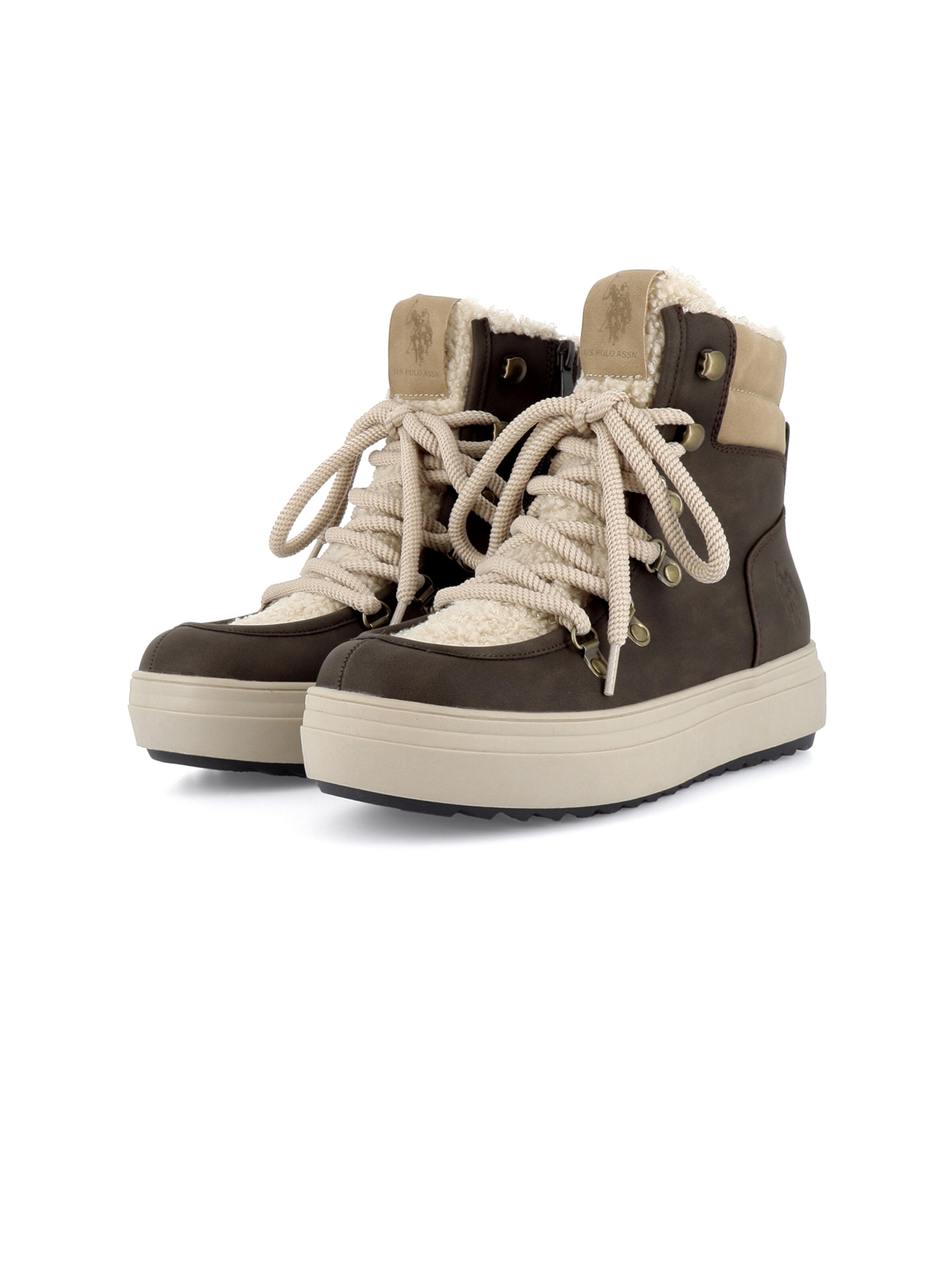 US POLO ASSN. - Botim com fivela 'Icy' em castanho: frente