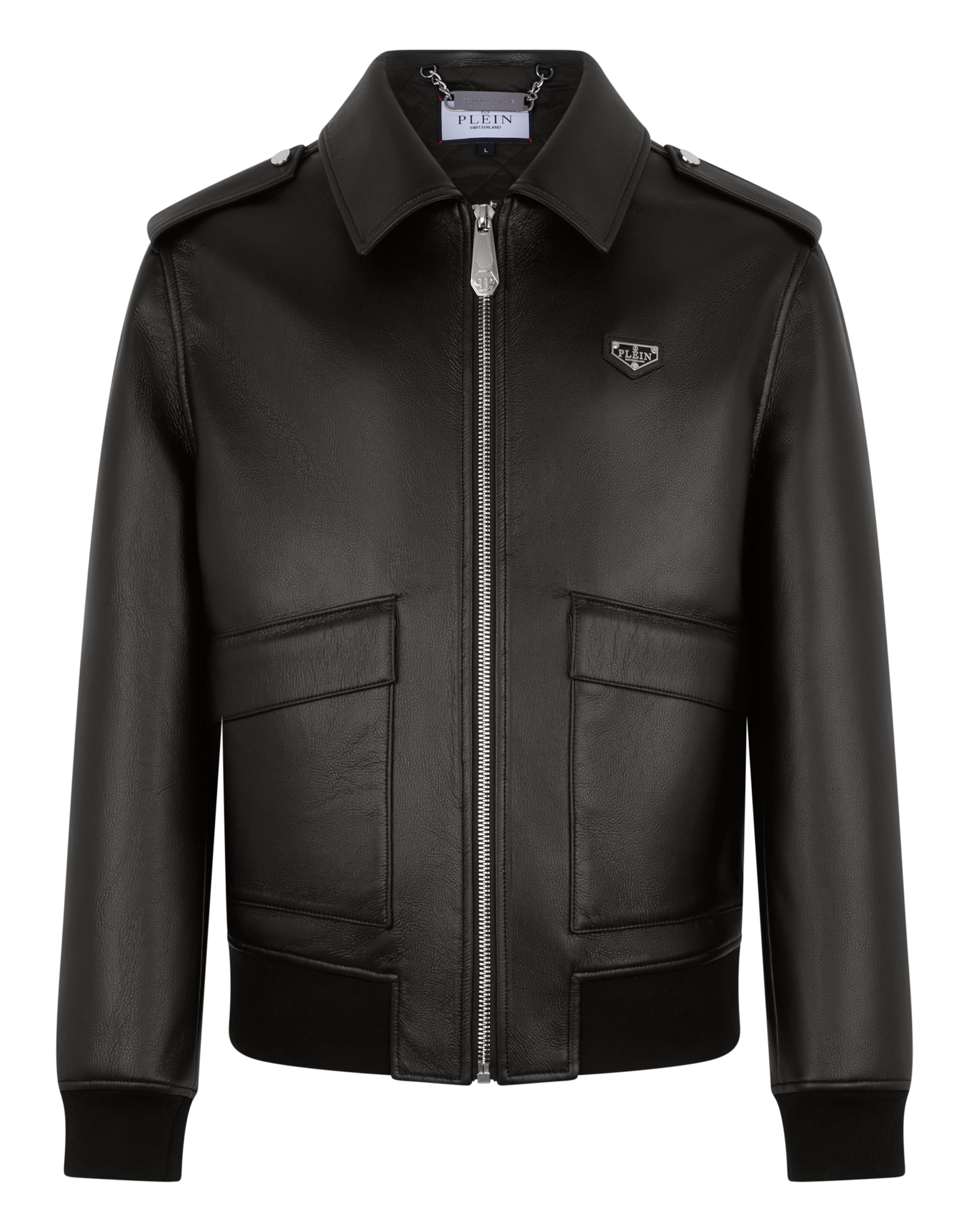 Philipp Plein Jacke in Schwarz: Vorderseite