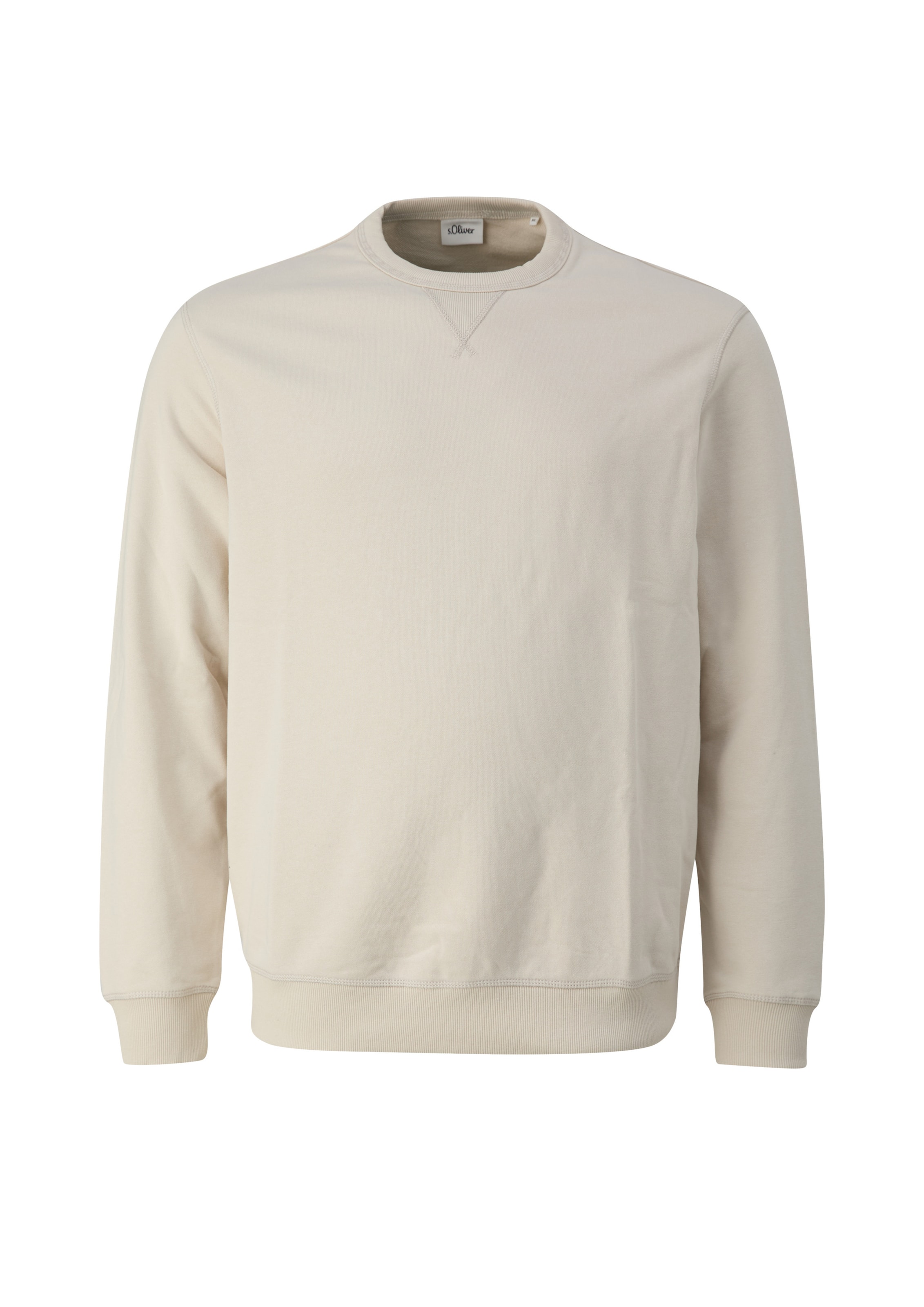 s.Oliver Men Big Sizes Sweatshirt in Beige: Vorderseite