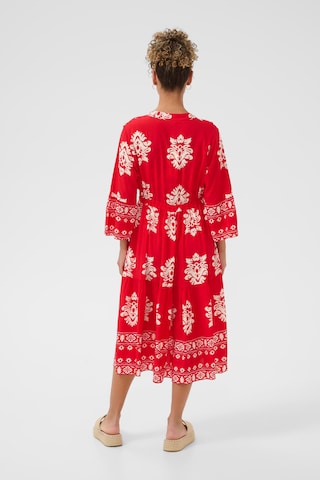 Robe 'Koren' Cream en rouge