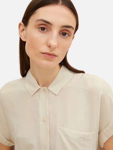 TOM TAILOR Bluse in Beige