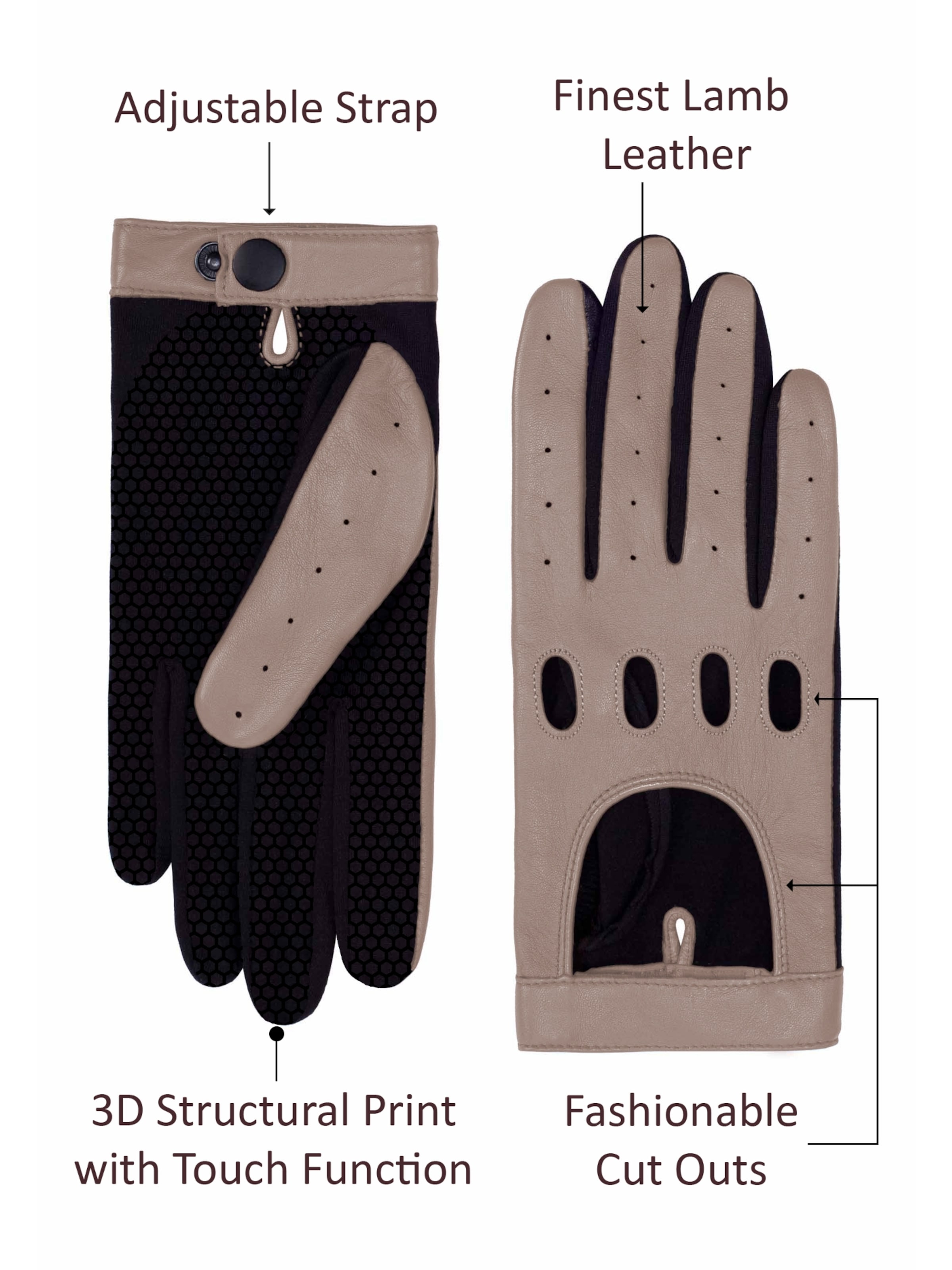 KESSLER Full Finger Gloves in Grey