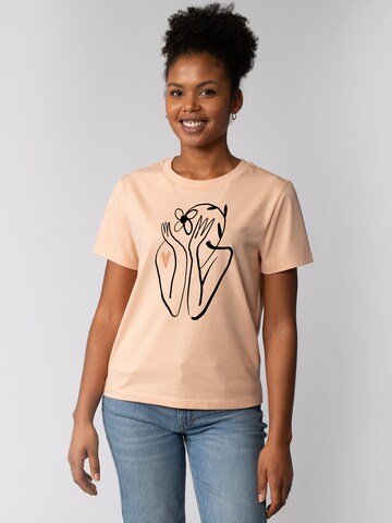 Watapparel Shirt 'Self love' in Oranje: voorkant