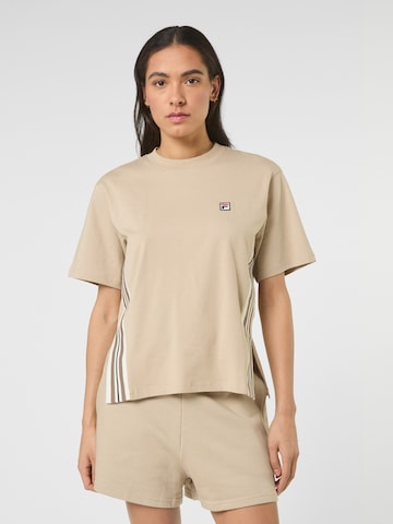 T-shirt 'SERRETTA loose heritage tape t-shirt' FILA en beige : devant