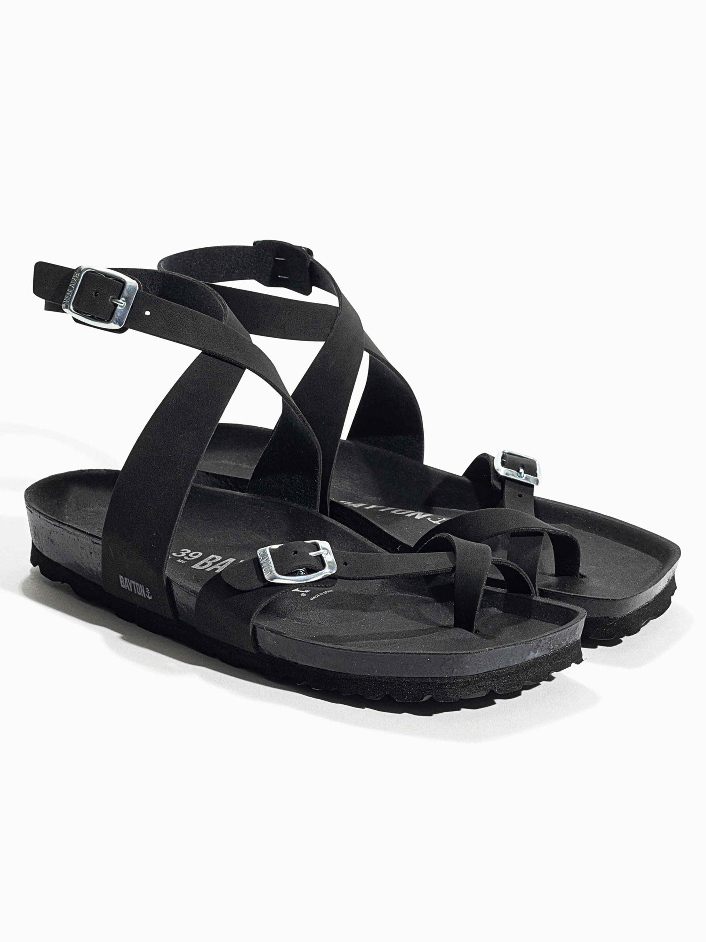 Bayton Sandały z rzemykami 'SWAN' w kolorze czarny
