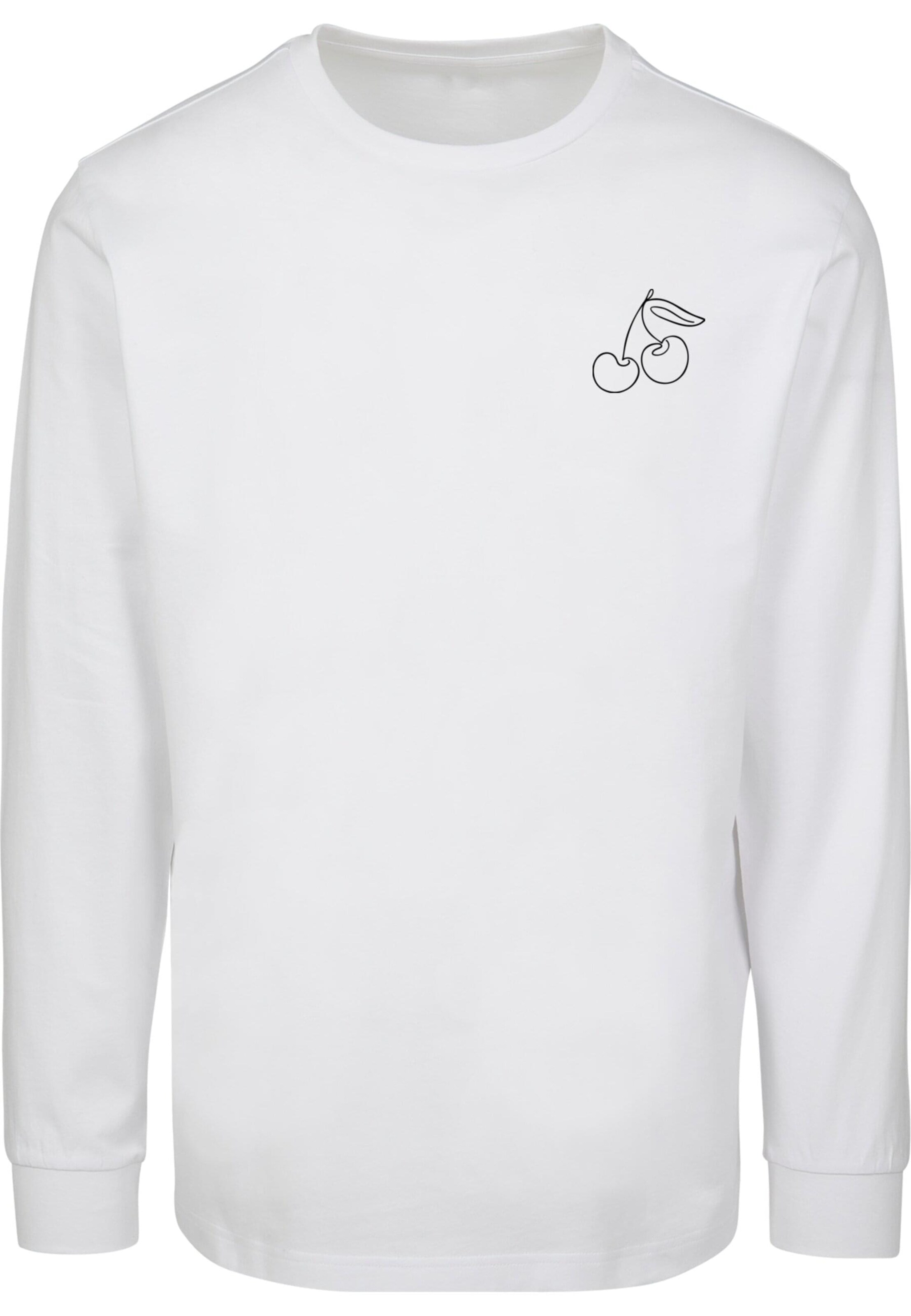 Merchcode Shirt 'Cherry' in Wit: voorkant