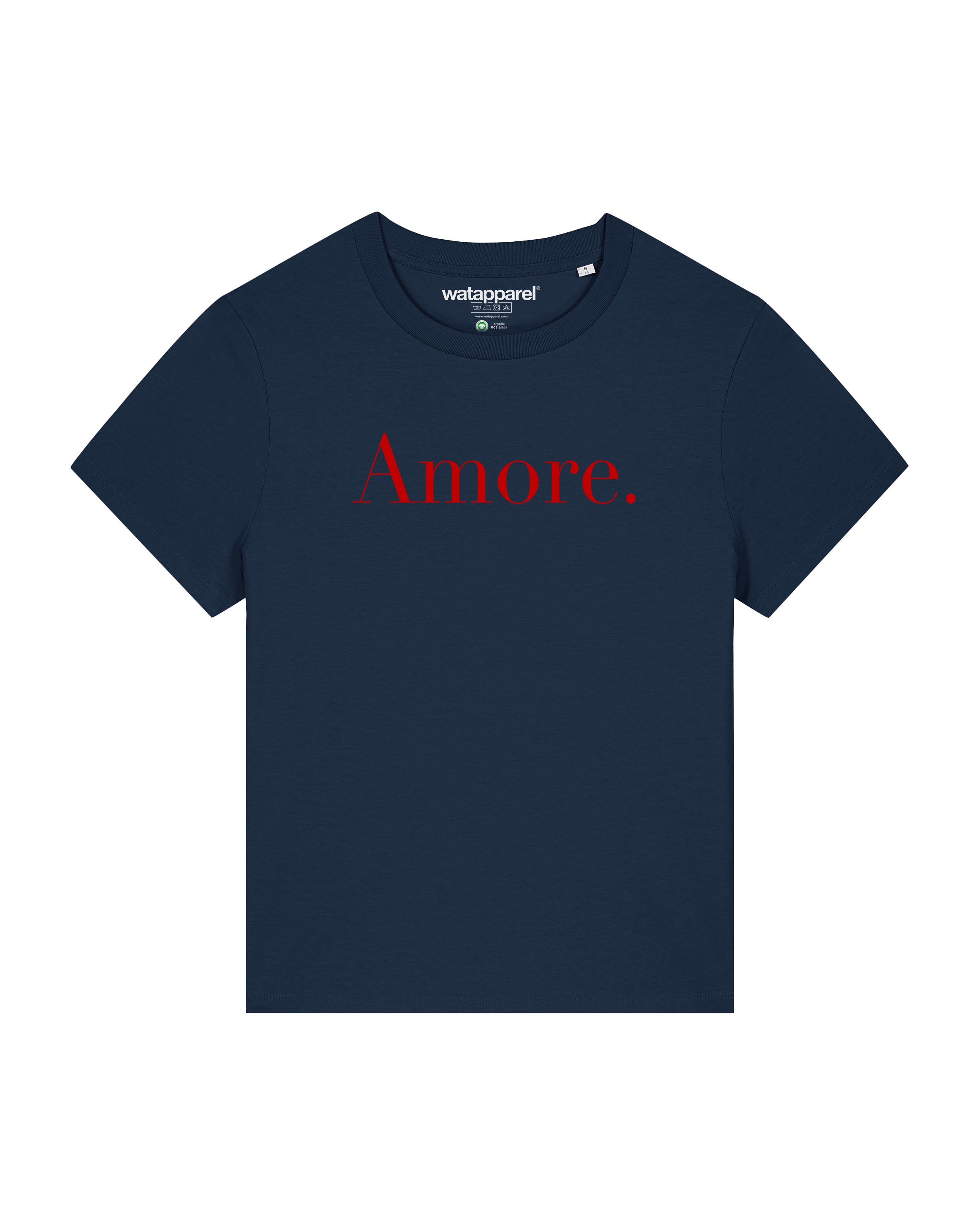 Watapparel T-Shirt ' Amore ' in Blau: Vorderseite