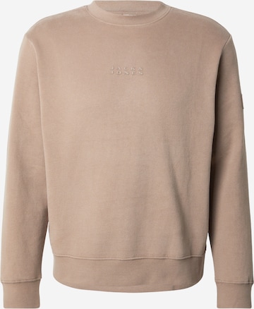 JACK & JONES Sweatshirt 'JCOPOINT' in Beige: front