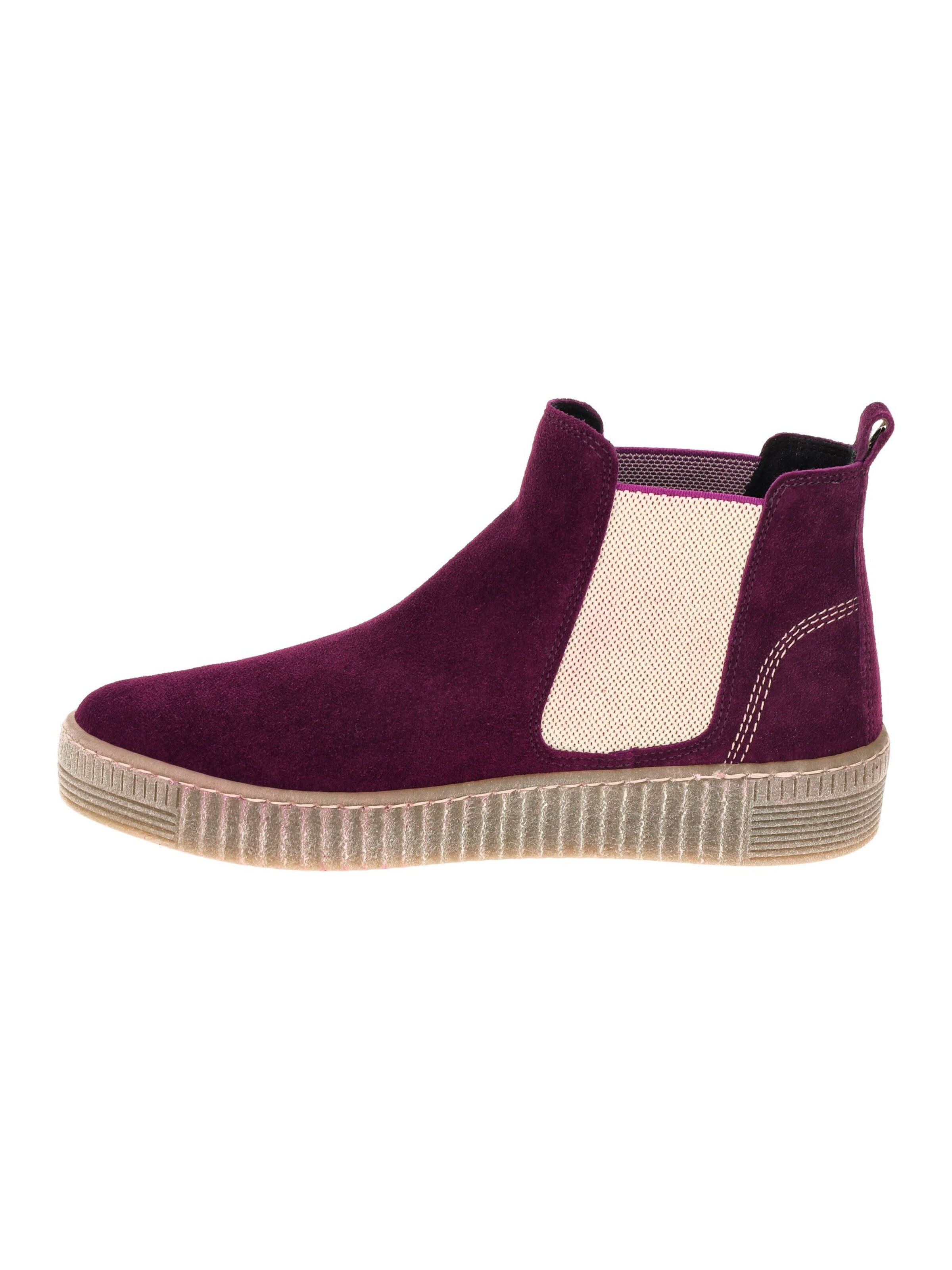 GABOR Boots 'Gabor Stiefelette Chelsea-Boots lila dark-orchid 53.731.30' in Purple: front