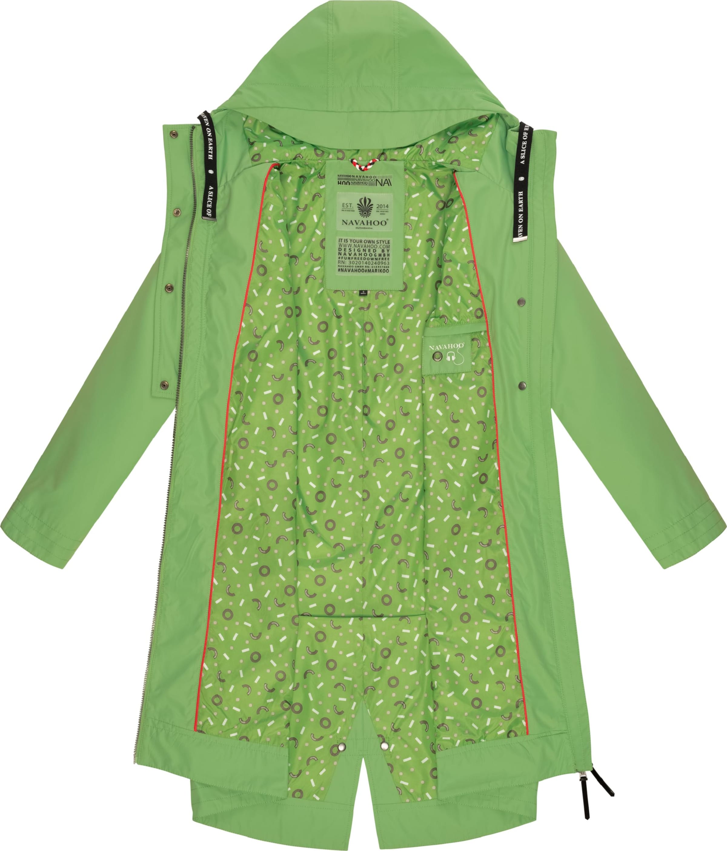 Parka mi-saison 'Josinaa' NAVAHOO en vert