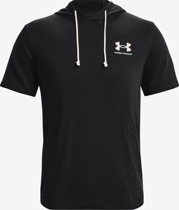 UNDER ARMOUR Athletic Sweatshirt 'Rival Terry' in Black: front