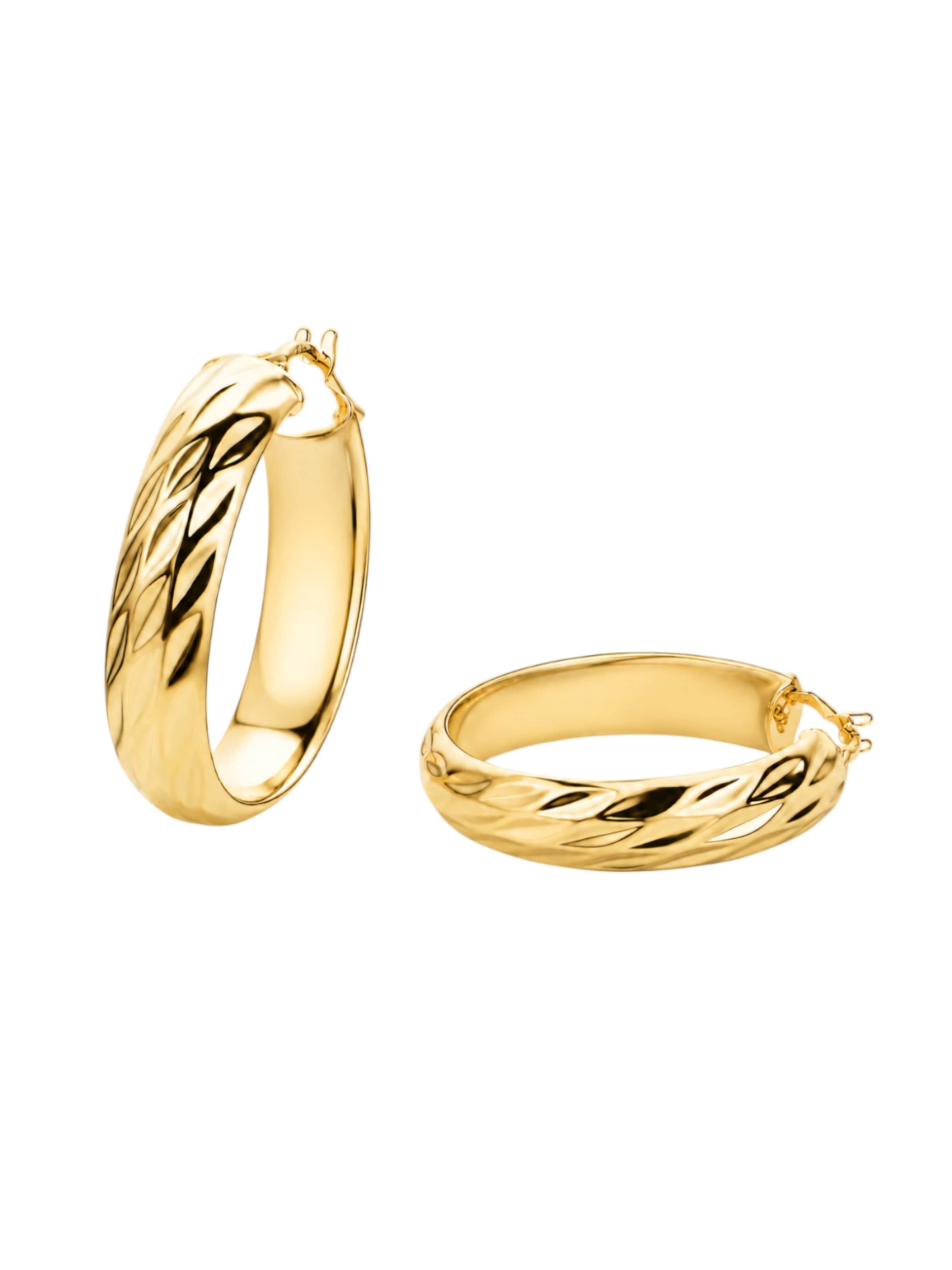 Vanlere - Pendientes 'Creolen aus 375 Gelbgold' en oro