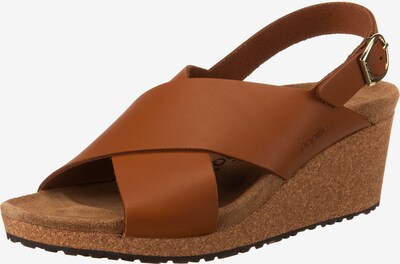 PAPILLIO Keilsandalette 'Samira' in cognac, Produktansicht