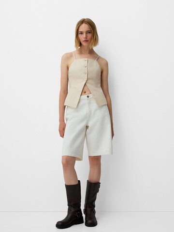 Bershka Blusentop in Beige