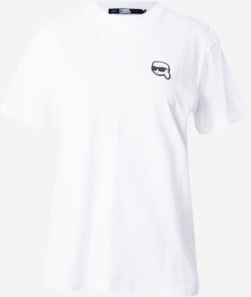 Maglietta 'Ikonik' di Karl Lagerfeld in bianco: frontale