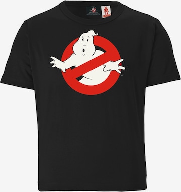 LOGOSHIRT Shirt 'Ghostbusters' in Black: front