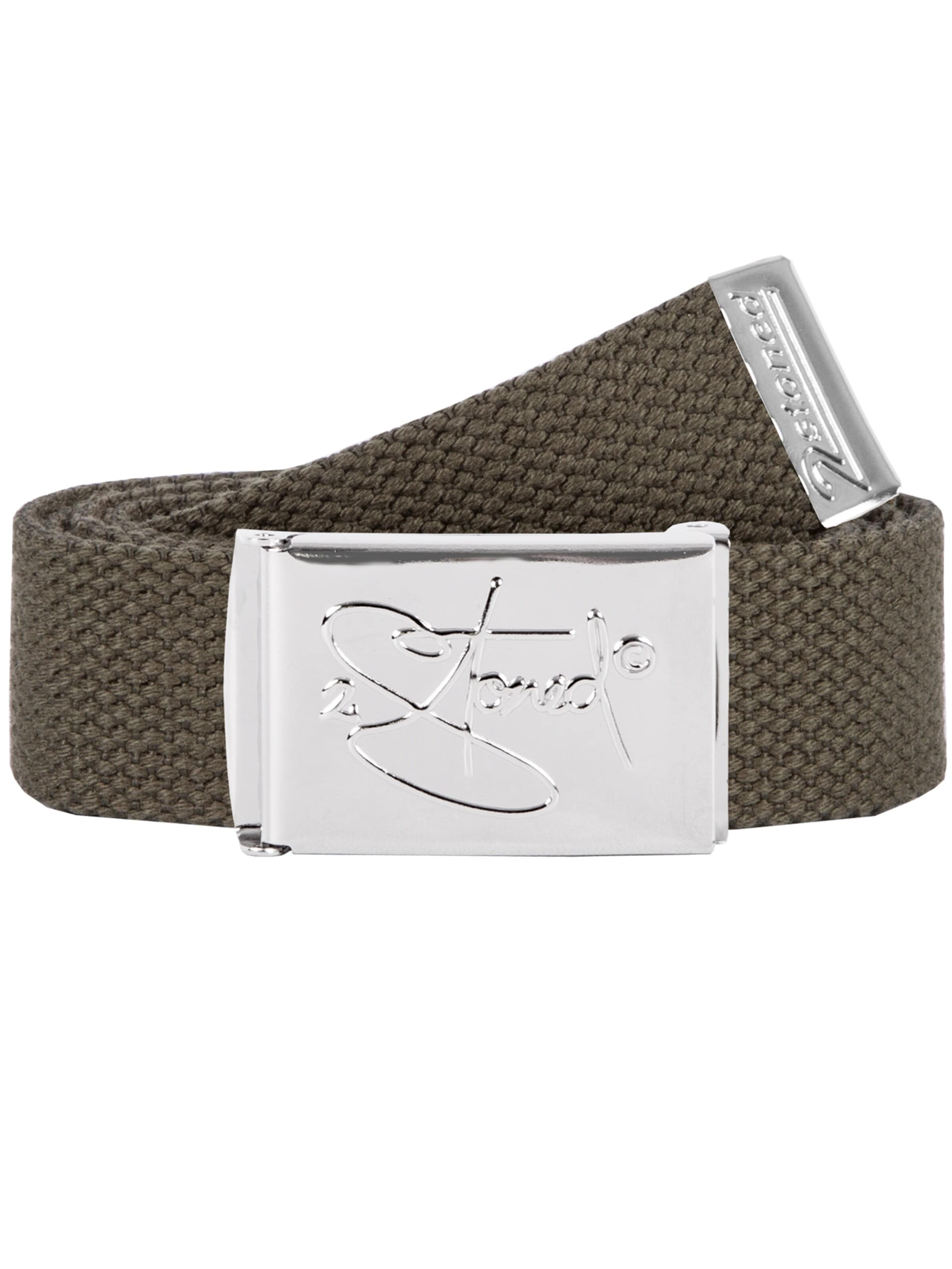 2Stoned Belt 'Small Chrom' in Green: front