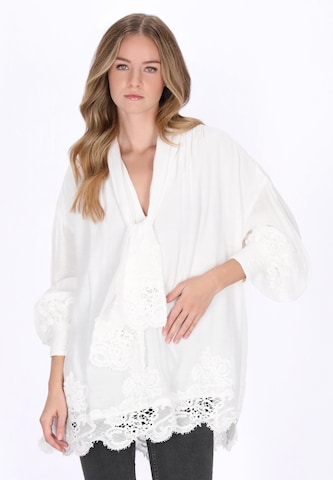 DreiMaster Vintage Tuniek in Wit: voorkant