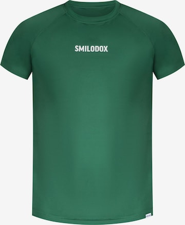 T-Shirt fonctionnel 'Maison' Smilodox en vert : devant
