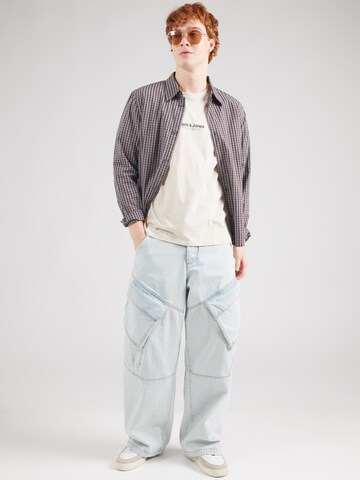 JACK & JONES - Camisa 'JWHVESTERBRO' em bege