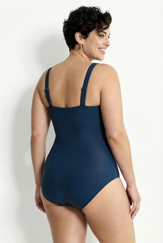 Ulla Popken Bustier Badpak in Blauw