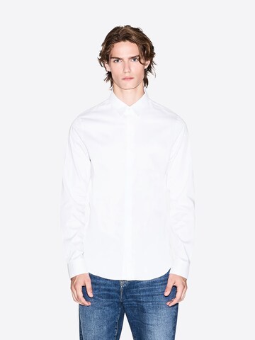 T-Shirt 'Camicia AX ARMANI EXCHANGE da Uomo - 8NZCBD0113' ARMANI EXCHANGE en blanc