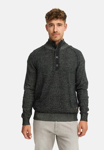 INDICODE JEANS Trui 'INRajas' in Zwart: voorkant