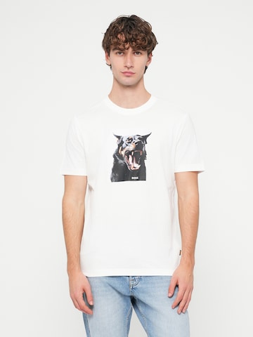 T-Shirt 'Dobermann' BOSS en blanc : devant